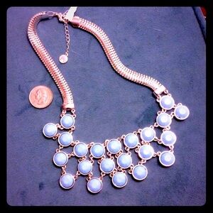 Never worn Turquoise colored silver necklace